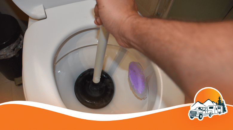 how to unclog a toilet in a camper